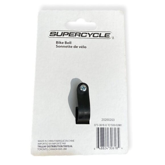 NWT Supercyle Bike Bell Alloy‎ Steel Black Bicycle Cycling Brand New Cycle Bells - Picture 2 of 2